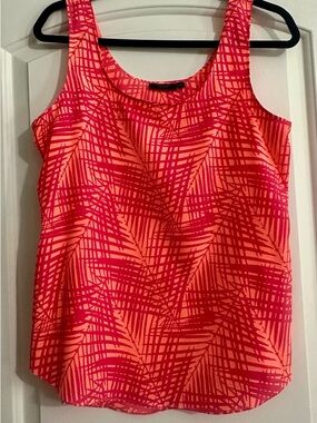 Apt. 9 Coral and Hot Pink Printed Tank